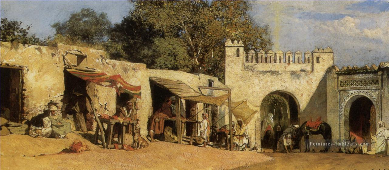 Un marché arabe Jean Joseph Benjamin orientaliste constant Peintures à l'huile